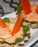 Тарталетки с икрой мойвы