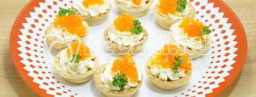 тарталетки с красной икрой. Шаг 4