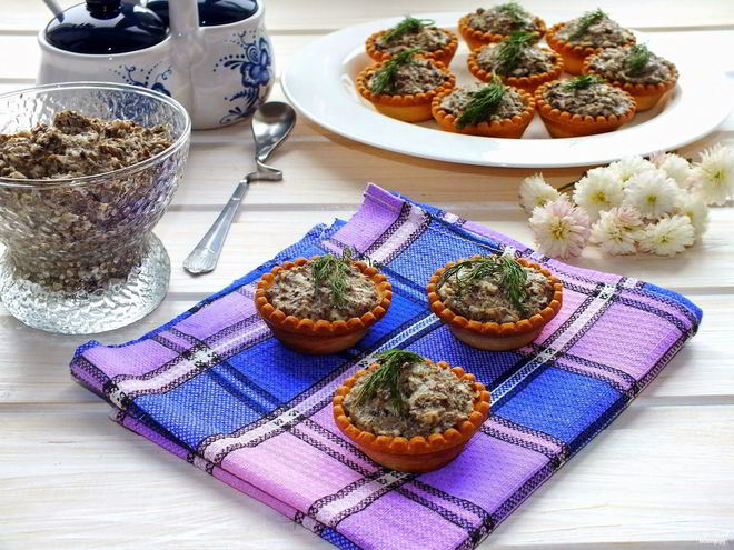 Рецепт тарталеток с паштетом