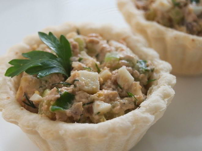 Рецепт тарталеток с печенью минтая