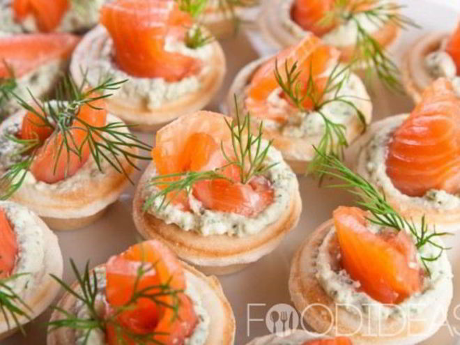Рецепт тарталеток с семгой