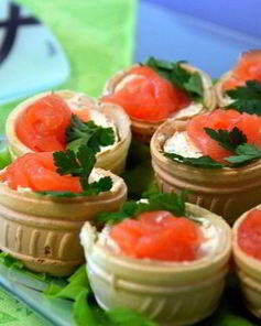 Тарталетки с сыром Альметте