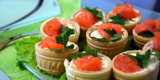 Тарталетки с сыром Альметте