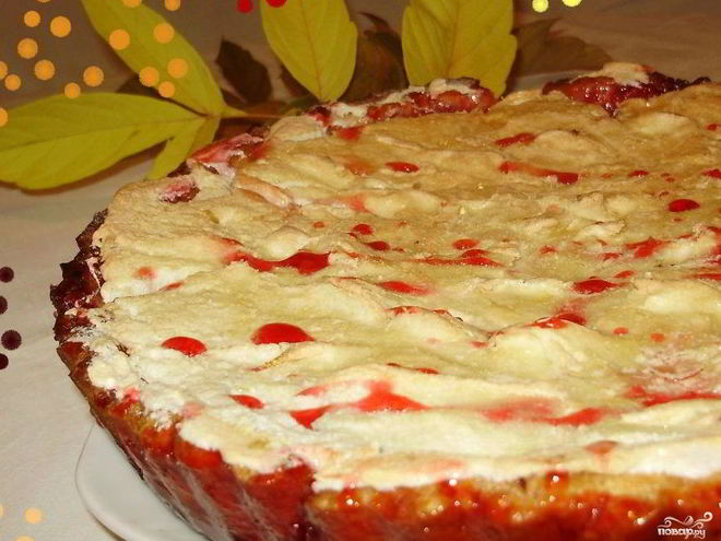 Рецепт брусничного тарта