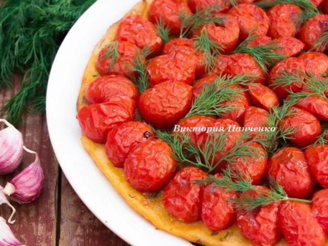 Рецепт картофельного тарта с черри и укропом