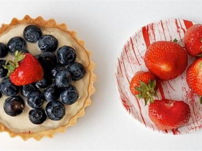 Рецепт маленьких тартов из песочного теста с творожным кремом и ягодами