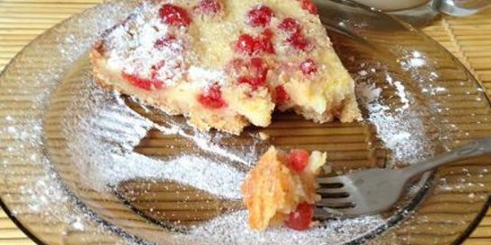 Миндальный тарт с лимонным пудингом