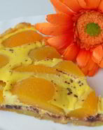 Шоколадно-персиковый тарт