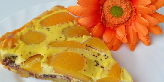 Шоколадно-персиковый тарт