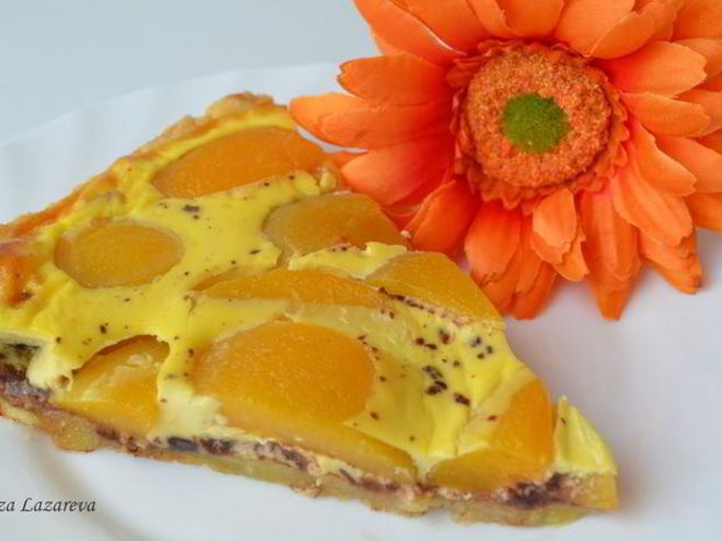 Рецепт шоколадна-персикового тарт