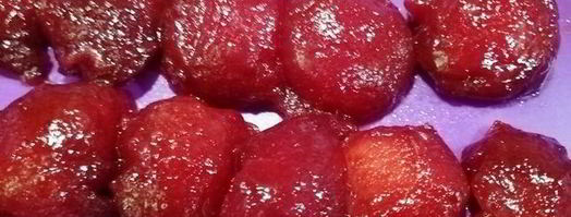 шоколадный теплый тарт с вишнями и сливами. Шаг 7