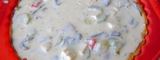 сметанный тарт с овощами и фетой. Шаг 12