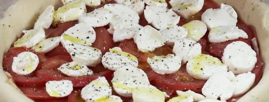 сытный тарт с моцареллой и помидорами. Шаг 4