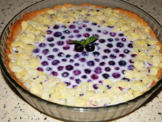 Рецепт тарта с голубикой