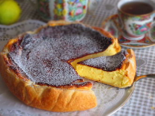 Рецепт тарта с нежной творожно-ванильной начинкой