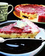 Тарт с заварным кремом и малиновым желе