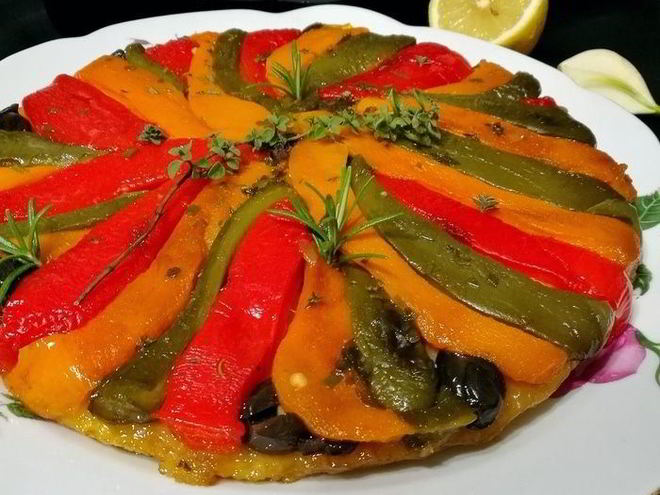 Рецепт тарта татен с перцами