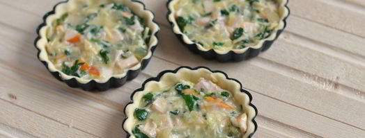 тарты с копченой курицей и шпинатом. Шаг 13