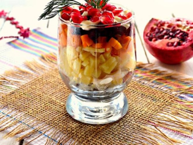 Рецепт верринов с сельдью и гранатом