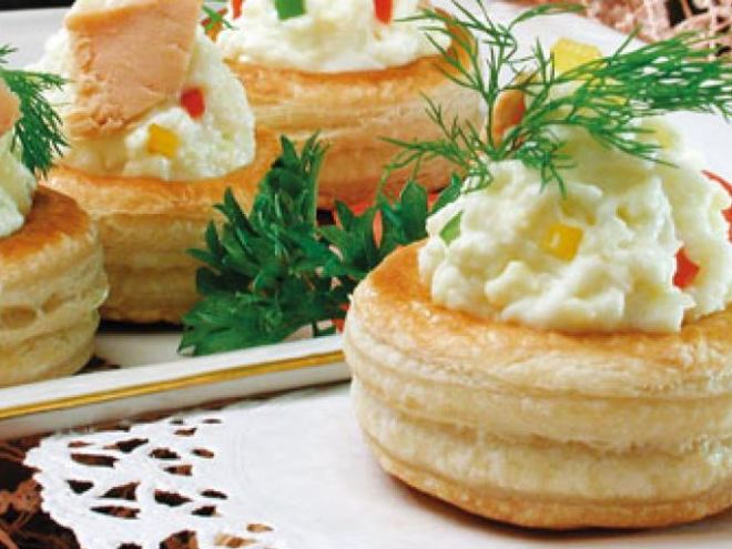 Рецепт волованов с лососем