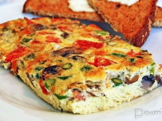 Рецепт яичницы с грибами