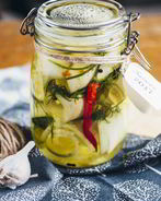 Закуска из маринованных кабачков