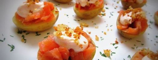 закуска из молодого картофеля с копченой горбушей. Шаг 5