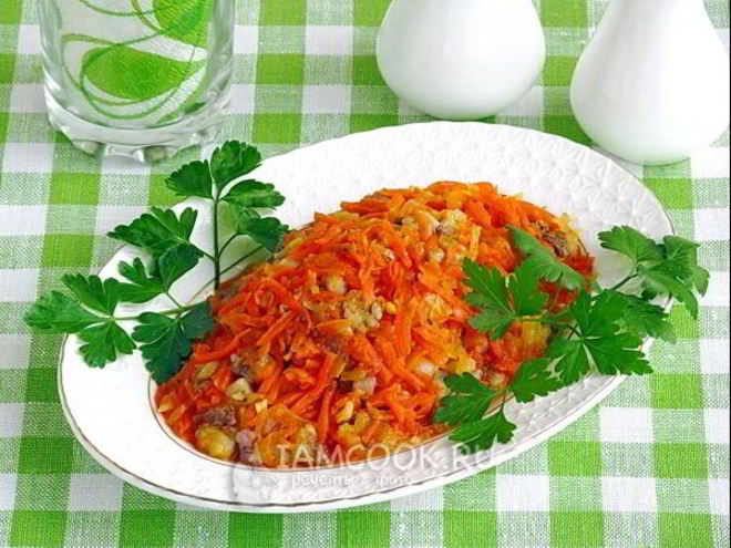 Рецепт закуски из сельди с овощами
