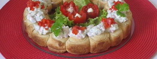 закуска праздничный венок. Шаг 9