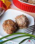 Запеченные гречневые шарики с квашеной капустой