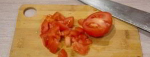 жареный сулугуни с помидорами. Шаг 4