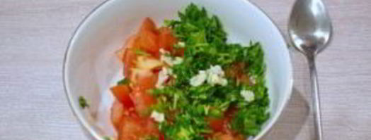 жареный сулугуни с помидорами. Шаг 5